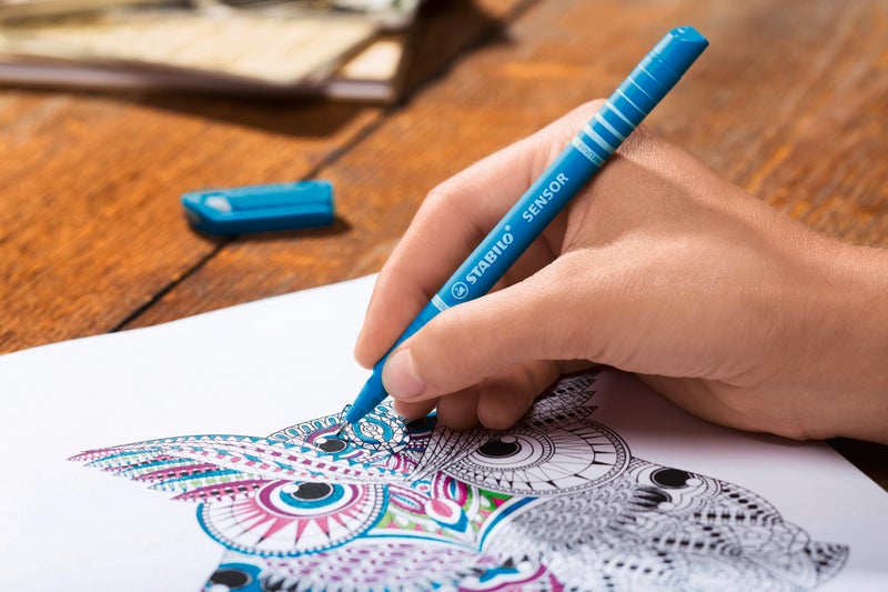 STABILO Fineliner with Cushioned F-Tip SENSOR F - Pack of 8, Assorted Colors, .3mm Fine Tip - Image 5